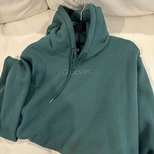 glossier limited edition green hoodie